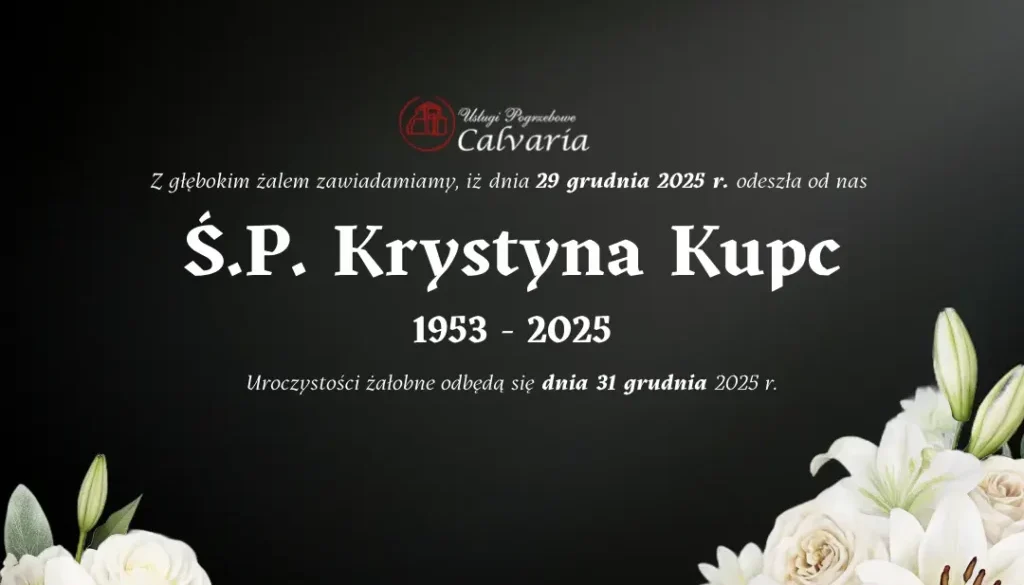 Szablon e-klepsydry kobiety – Zakład Pogrzebowy Calvaria Wejherowo