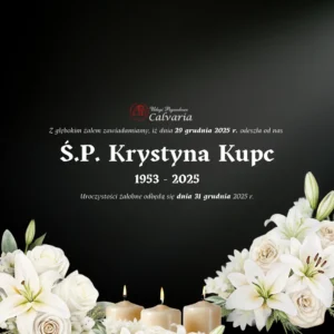 Szablon e-klepsydry kobiety – Zakład Pogrzebowy Calvaria Wejherowo