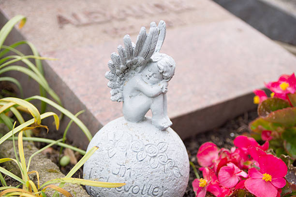 sadder angel in a cemetery