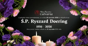 E-klepsydra Śp. Ryszard Doering – 31 stycznia 2026 r. – pogrzeb Wejherowo | Zakład Pogrzebowy Calvaria Wejherowo