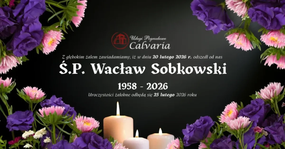 E-klepsydra Śp. Wacław Sobkowski – pogrzeb Wejherowo | Zakład Pogrzebowy Calvaria Wejherowo