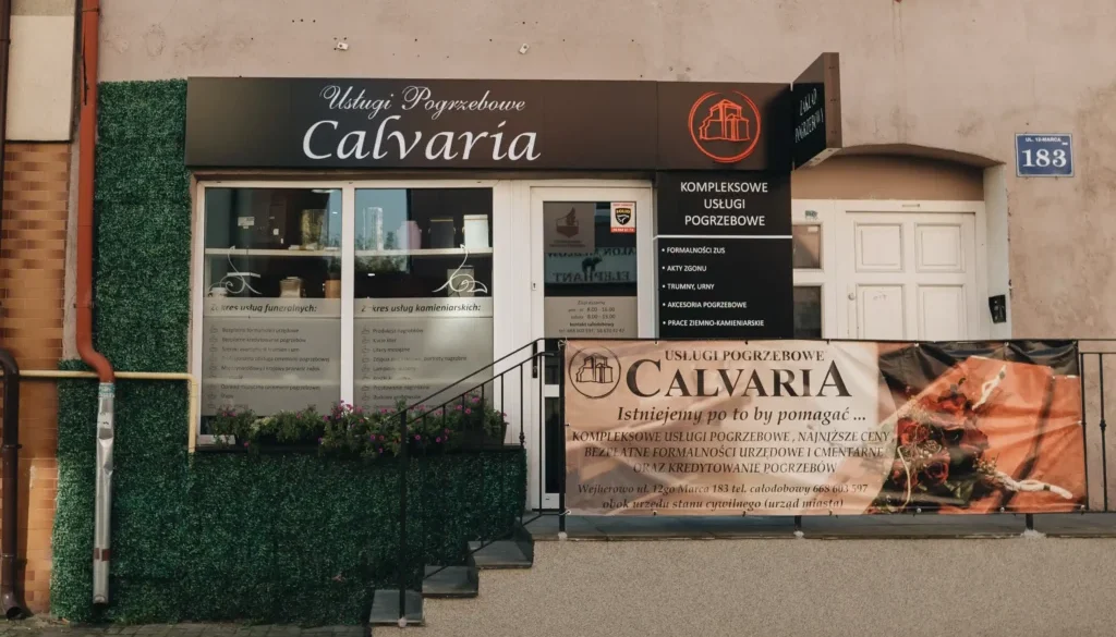 Kondukt żałobny prowadzony przez Zakład Pogrzebowy Calvaria w Wejherowie