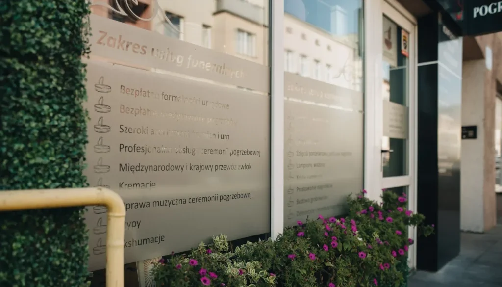 Właściciel i pracownik Zakładu Pogrzebowego Calvaria podczas konsultacji z rodziną w biurze w Wejherowie