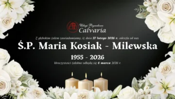 E-klepsydra Śp. Maria Kosiak-Milewska – 4 marca 2026 r. – pogrzeb Wejherowo | Zakład Pogrzebowy Calvaria Wejherowo