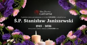 E-klepsydra Śp. Stanisław Janiszewski – 14 marca 2026 r. – pogrzeb Wejherowo | Zakład Pogrzebowy Calvaria Wejherowo