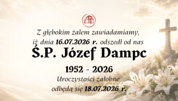 Józef Dampc 1952 - 2026 Calvaria24 Wejherowo Klepsydra (2)
