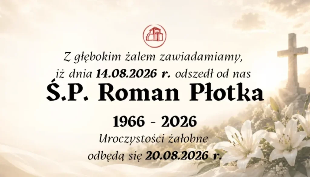 Płotka Roman 1966 - 2026 Calvaria24 Wejherowo Klepsydra