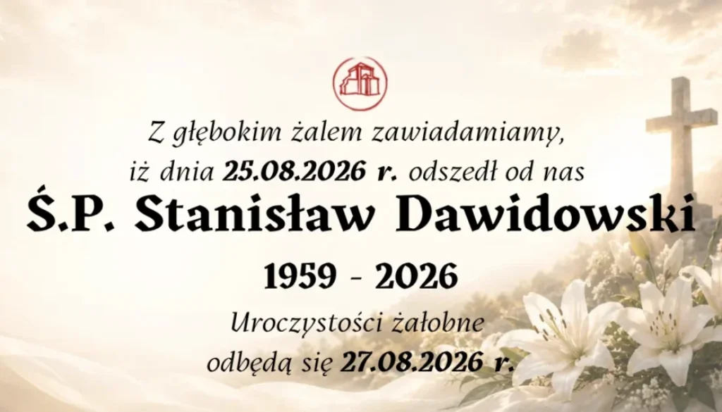 Stanisław Dawidowski 1959 - 2026 Calvaria24 Wejherowo Klepsydra