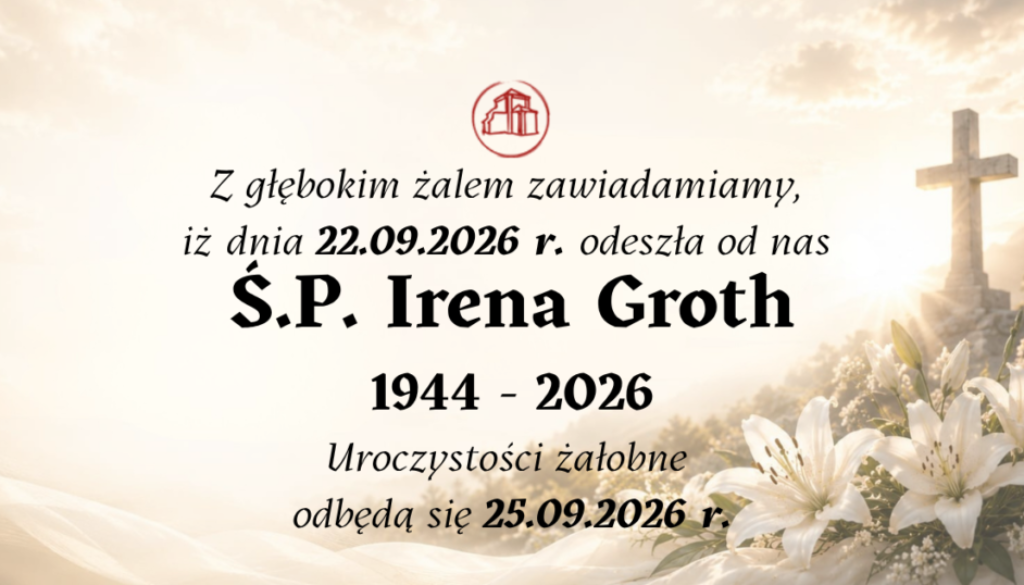 Irena Groth 1944 - 2026 Calvaria24 Wejherowo Klepsydra